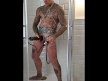 ESPECIAL Mastrubate Californialatex Caliente con bomba en la ducha